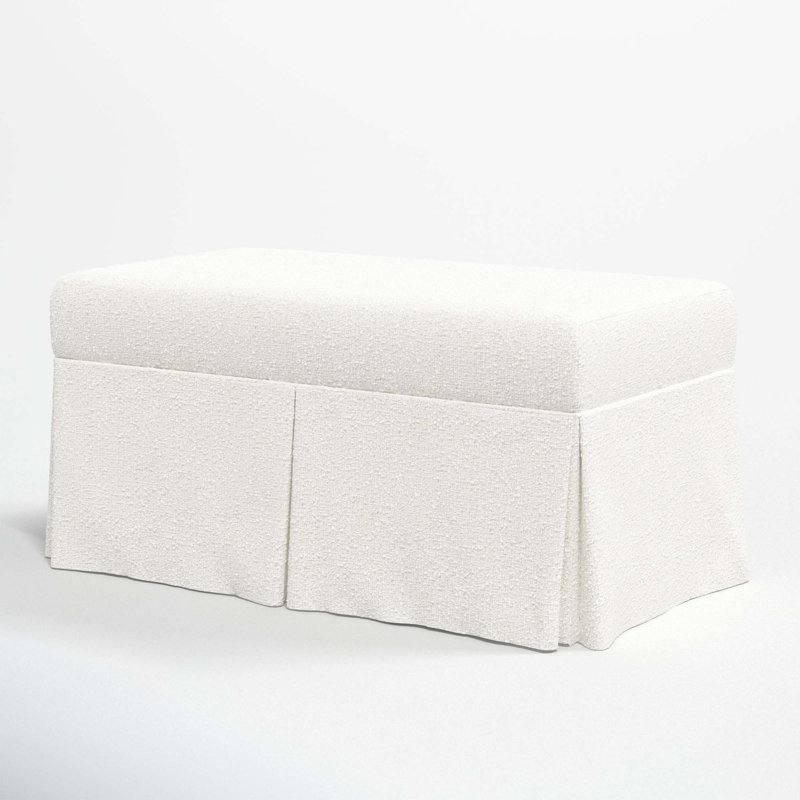Banc de rangement rembourré Wyatt, Boucle neige classique