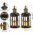 Decorative Candle Lanterns Set Of 2 10" H Vintage Hanging Lanterns Metal Candleholders For Indoor Outdoor Home Parities And Weddings (Black With Gold Brush)-819399318