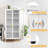 Dalziel 27.6'' Wide 4 - Shelf Storage Cabinet with Glass Doors-1738129588