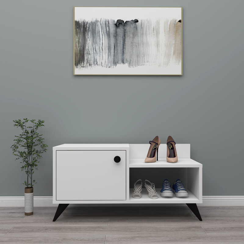 6 Pair Shoe Storage, White