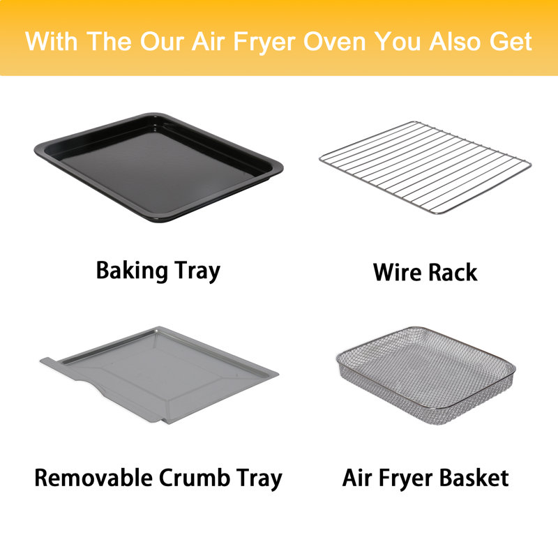 Stainless Steel 26 QT Air Fryer Rotisserie Oven