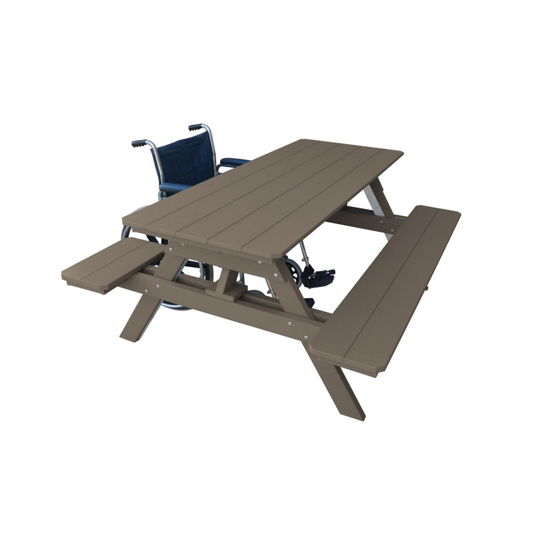 Table de pique-nique Awat, Bois patiné