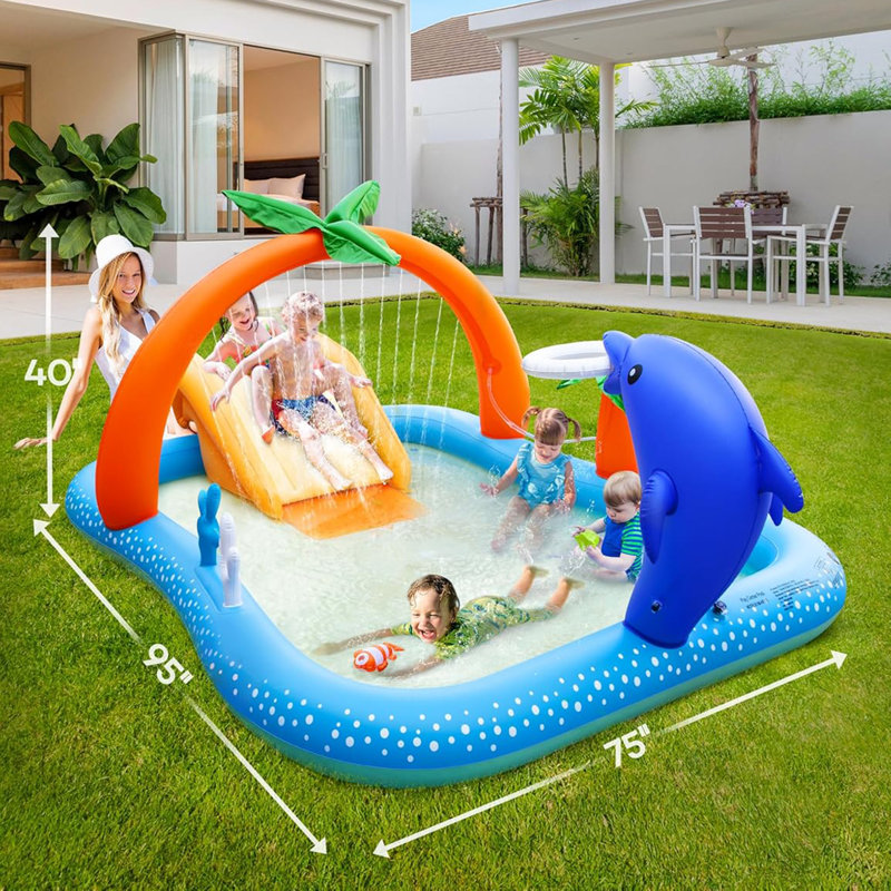 Piscine pour enfants avec glissade Kiddie