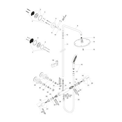 Robinet de douche thermostatique Raindance S 240