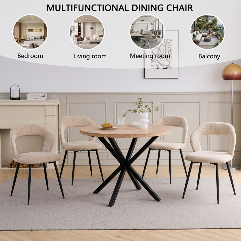 Upholstered Dining Chair, Khaki, Khaki