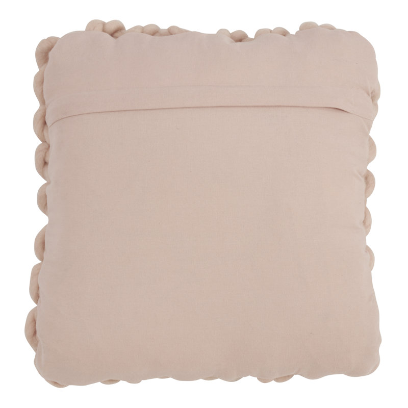 Coussin en laine Zayn, Rose, Duvet