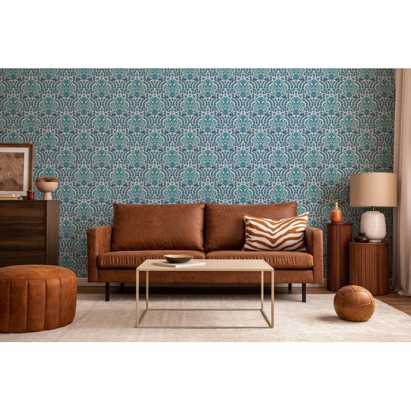 Nomad Ottoman Small 10' L x 24" W Wallpaper Roll, Grays, Premium Paper