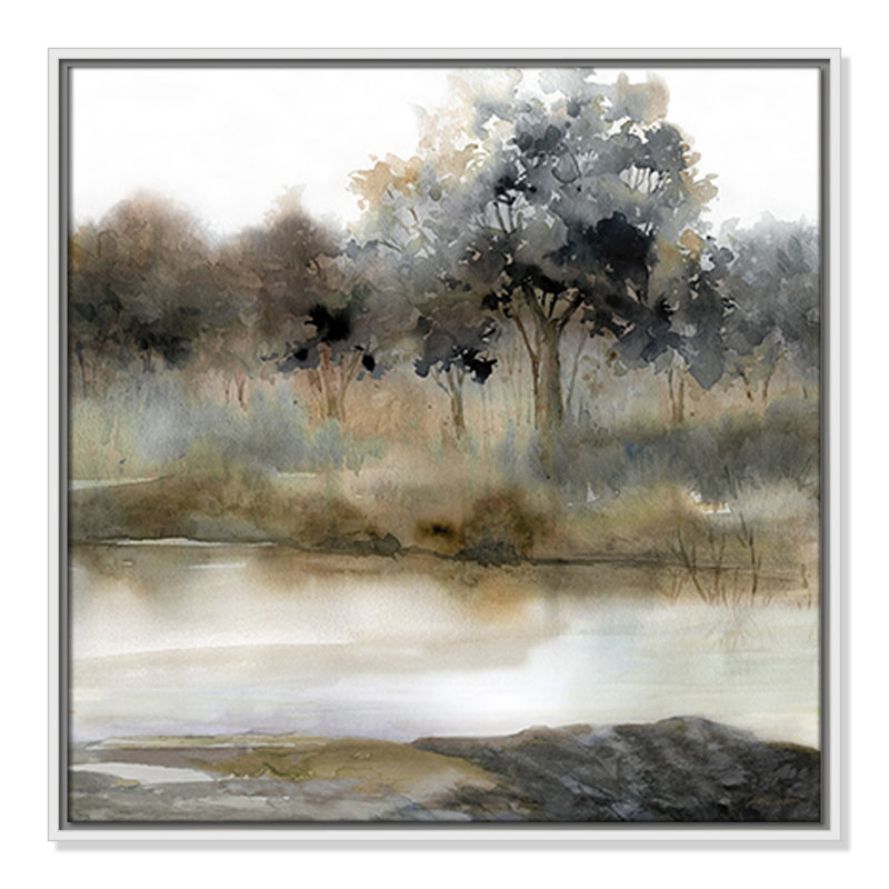 Collection Silent Waters Silent Waters II par Carol Robinson, H 25,5 po x l 25,5 po x P 2 po, Blanc