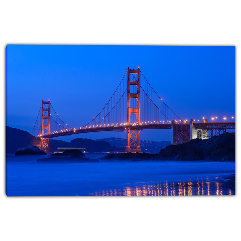 «Golden Gate Bridge at Dusk», art mural sur toile