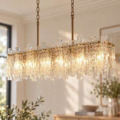 Daine 6-Light Dimmable Rectangle Chandelier