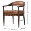 Dane Leather Upholstered Arm Chair-329137597