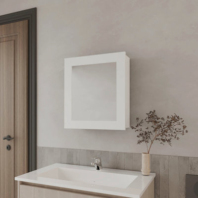 Armoire à pharmacie blanche avec miroir inclus