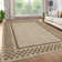 Modern Border Machine Washable Area Rug for Living Room Bedroom Stain Resistant Throw Carpet for Home Decor Office