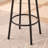 Bar Table Set with 2 Bar stools PU Soft seat with backrest, Rustic Brown, 43.31'' L x 15.75'' W x 35.43'' H.