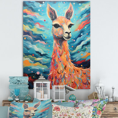 Portrait lumineux d'un lama - lama