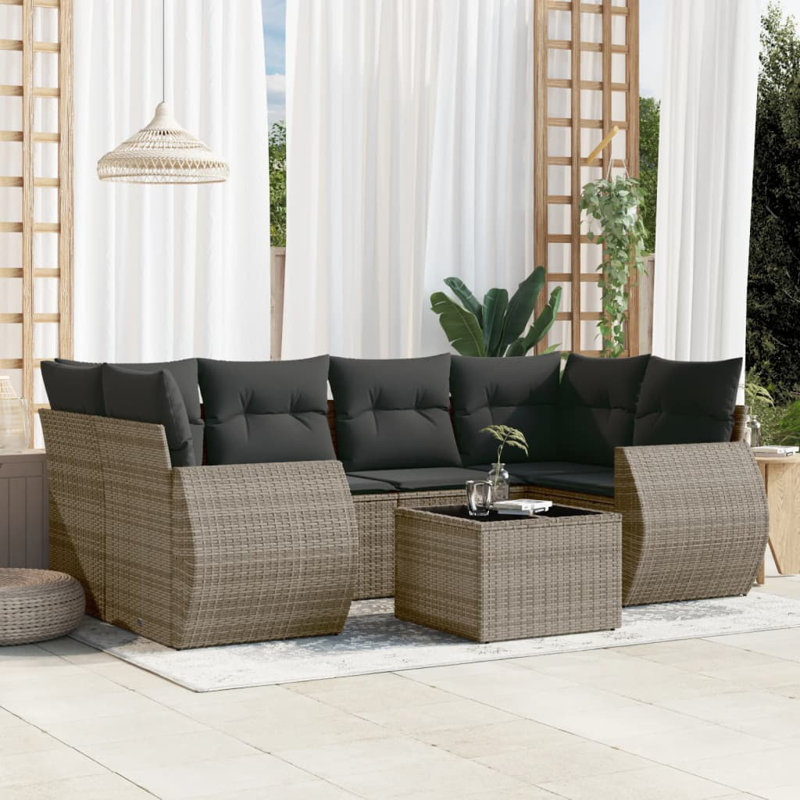 Ensemble de canapé de jardin Vidaxl gris