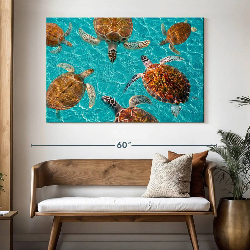 Bramt, tortues de la Riviera Maya, H 34 po x l 51 po