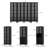 70.9'' H X 94.48'' W Book Cabinet Storage Bookcase Set-1307286446