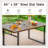 Romily Rectangular Steel Outdoor Dining Table Umbrella Hole , 64 " W 38 " D