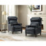 Fauteuil inclinable en cuir véritable Ambrosane