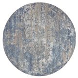 Hand Knotted Area Rug in Blue