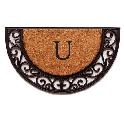 Tapis pour porte d'extérieur antidérapant 30 po x 18 po Asanta Plantation Monogram
