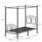 Twin Metal Canopy Bed Frame with Headboard and Storage, Modern Kids Platform Bed-648167788