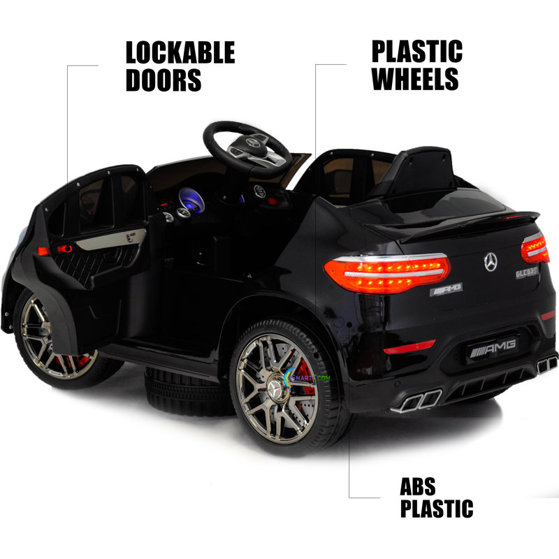 Black 12V Mercedes AMG GLC63S Kids Ride-On SUV with Remote Control