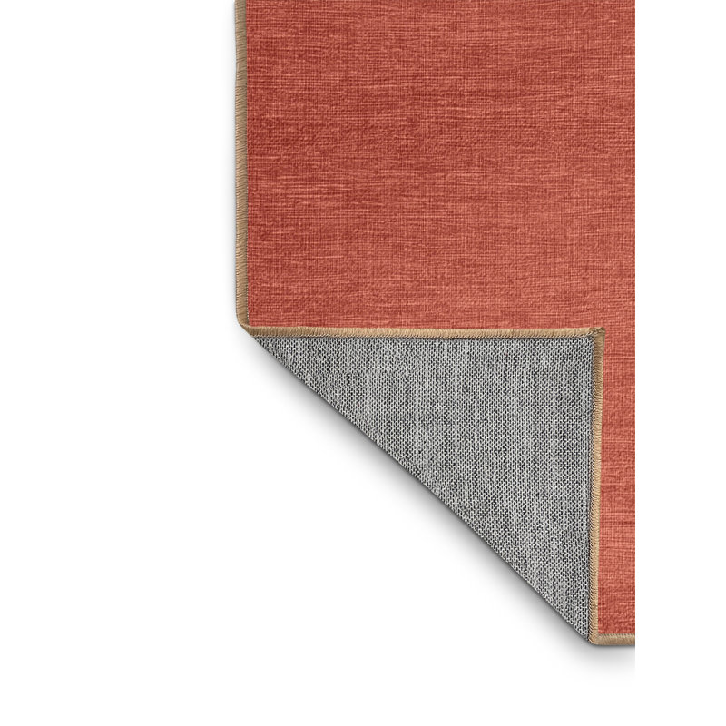 Machine Washable Solid Pink Area Rug, Rectangle 2' x 3'