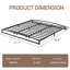 Base de lit basse, structure de lit plateforme en métal robuste avec conception en arc, support de lattes en acier, assemblage facile, aucun sommier tapissier requis