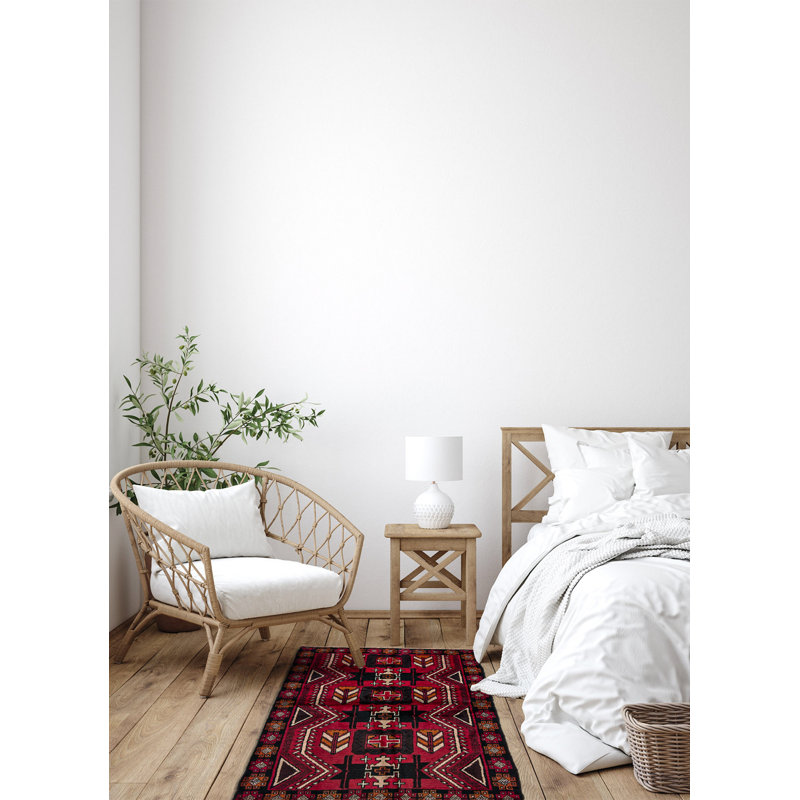 Rizbaft Red Rug 3'7" x 6'3"