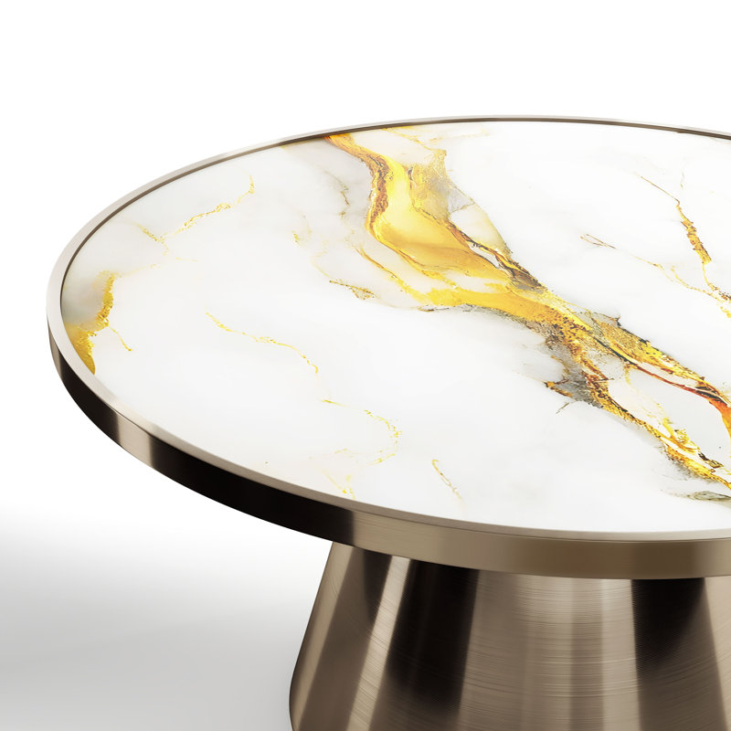 Coffee Table, Antique Brass