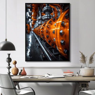 Orange orange Powerhouse Pulse Power Plant II - Power Plants, impression d'art mural