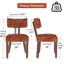 Chaises de salle à manger latérales rembourrées de 18 po de hauteur H 18 po avec pieds en bois massif brun-1694100217-1695846179-1688791775