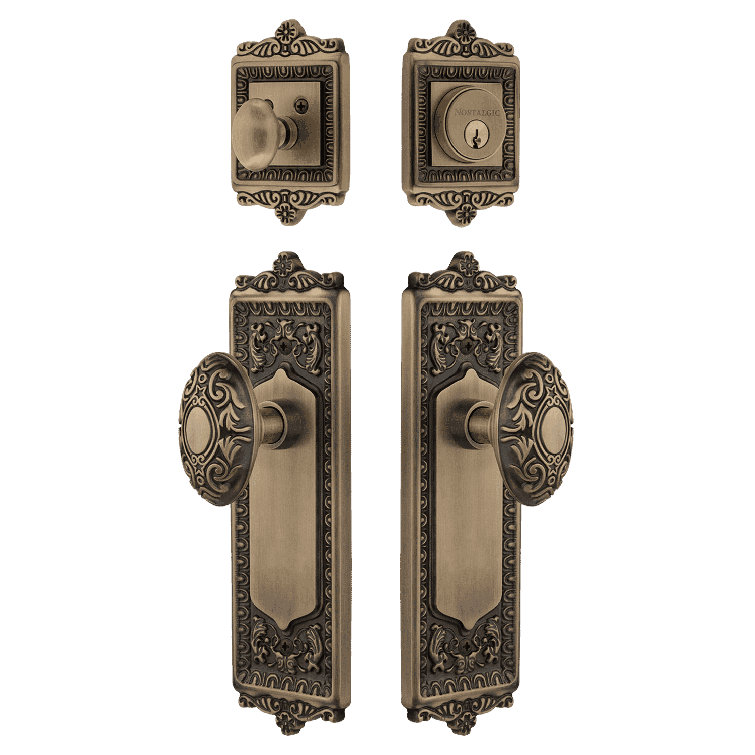Nostalgic Warehouse Egg & Dart Entry Set with Victorian Knob