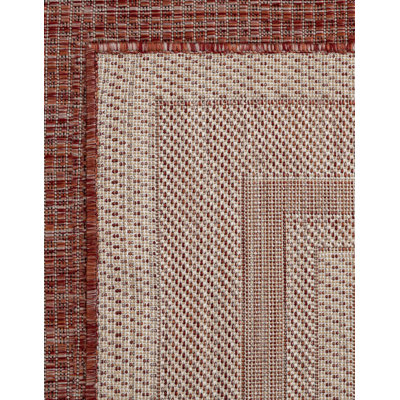Reyhan Rust Red Indoor / Outdoor Area Rug