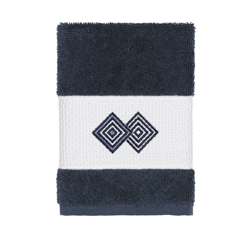 Noah Turkish Cotton Midweight Washcloth, Midnight Blue