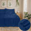 Literie RUVANTI 100 % coton flanelle, taille Twin XL - 3 pièces, chaude, douce et respirante, poches profondes, double grattage, confortable en toutes saisons, bleu foncé-135290097-135290102-135290110