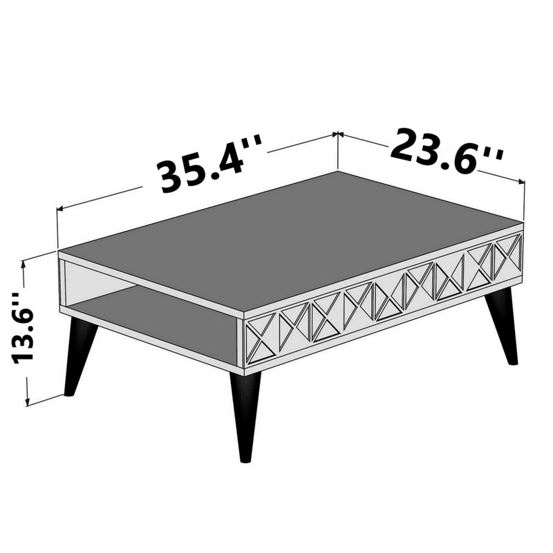 Table basse Dinan, Noyer