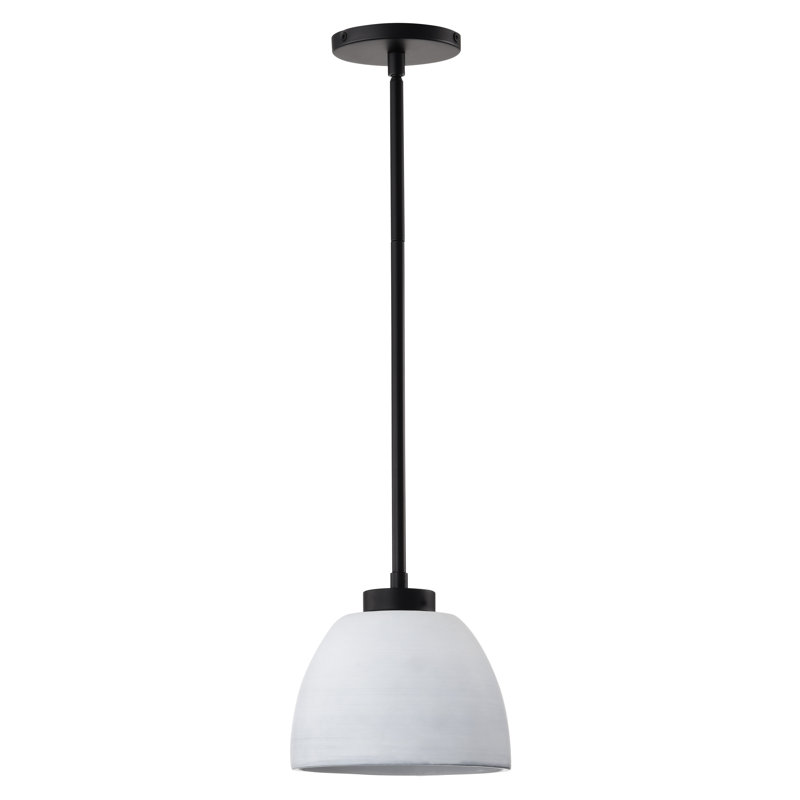 Vildan - Luminaire suspendu en céramique, H 42,88 po x l 7,5 po x P 7,5 po, Noir mat