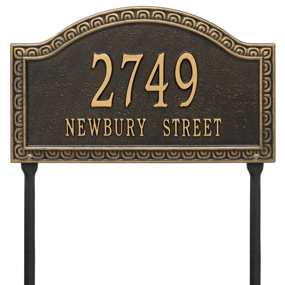 Penhurst Personalized Grande 2-Line Lawn Address Sign Whitehall Products Plaque 