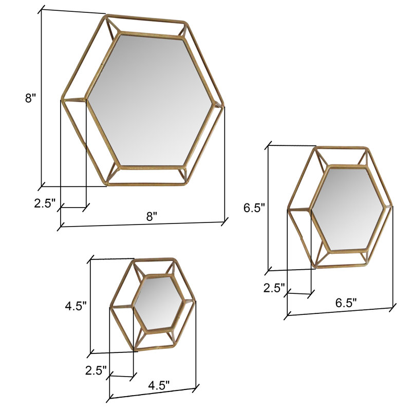 Ensemble de miroirs muraux Shanton