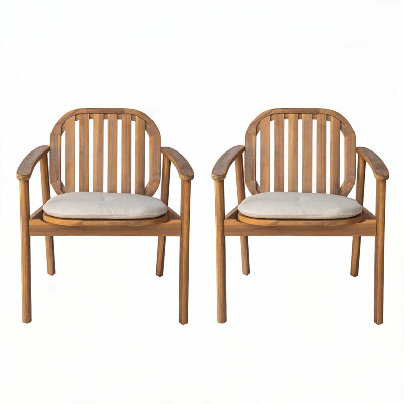 Outdoor Patio Acacia Wood Patio Armchair