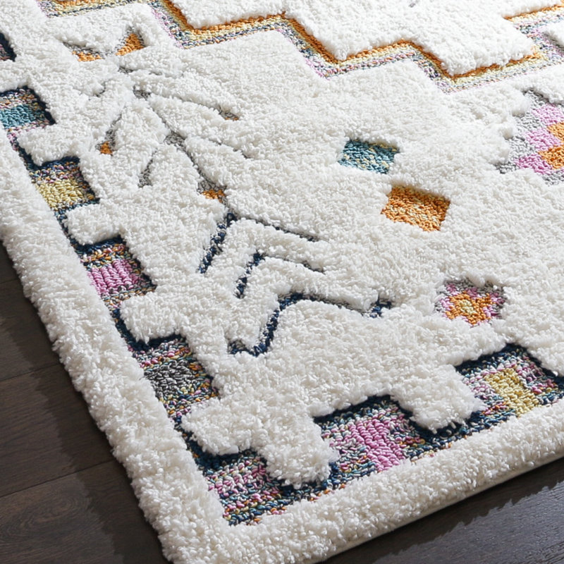 Tapis à poil long Crown, Tapis de couloir 2 pi 7 po x 8 pi