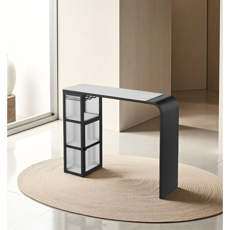 Table de bar à trois couches Luxury, H 41,34 po x L 49,21 po x l 15,75 po