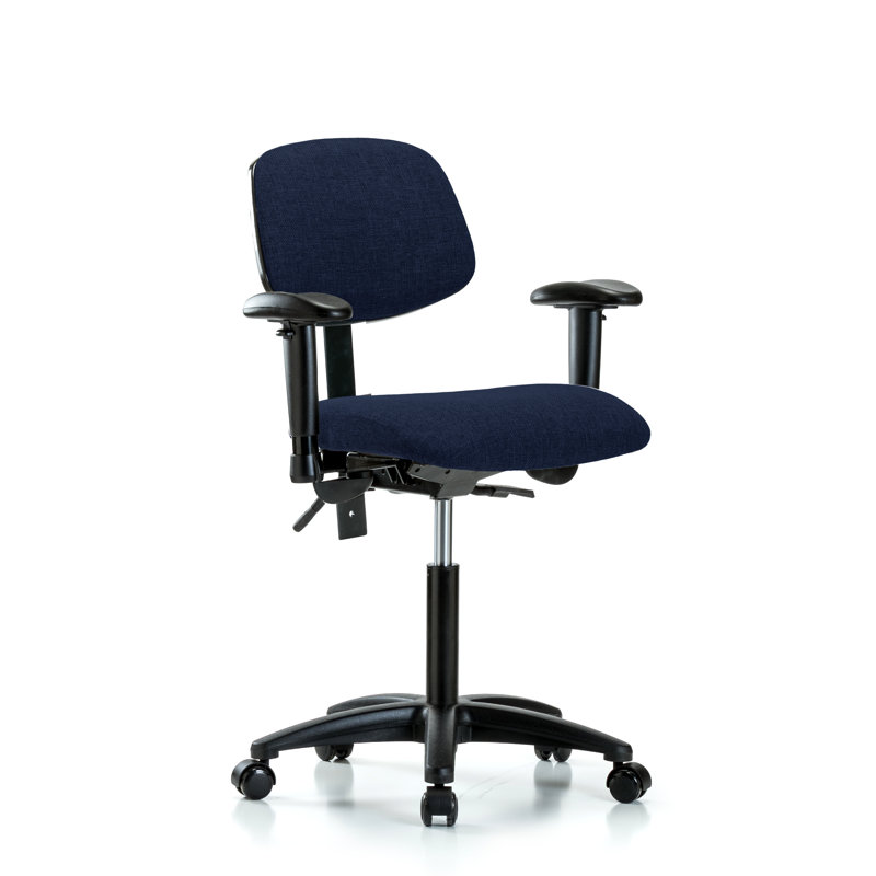 Chaise de travail Gemma, Roulettes, Bleu marine, Non inclus