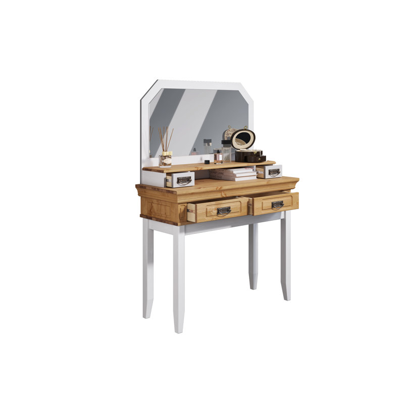 Lilliana Dressing Table with Mirror, White