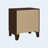 Walnut Finish Nightstand With 2 Ample Drawers