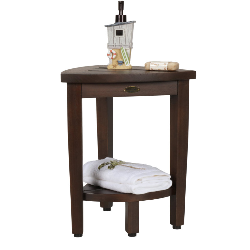 Banc de douche en coin en teck DecoTeak Oasis
