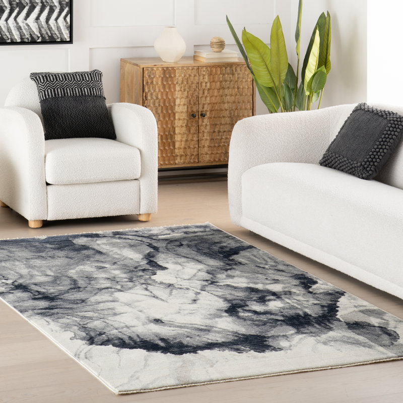  Tapis contemporain abstrait en peluche Penelome, Rectangle 10 pi x 12 pi 11 po